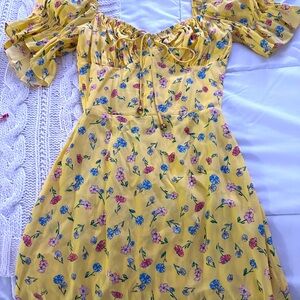 Yellow Floral Sundress! Never been used.